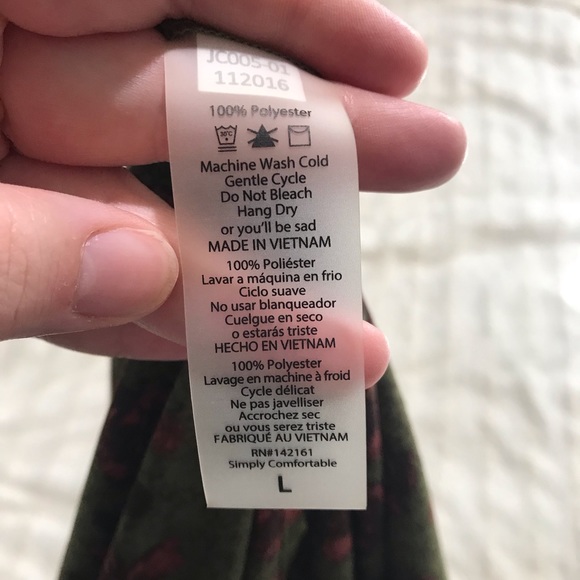 LuLaRoe Green floral Joy! 💚 - Picture 4 of 4